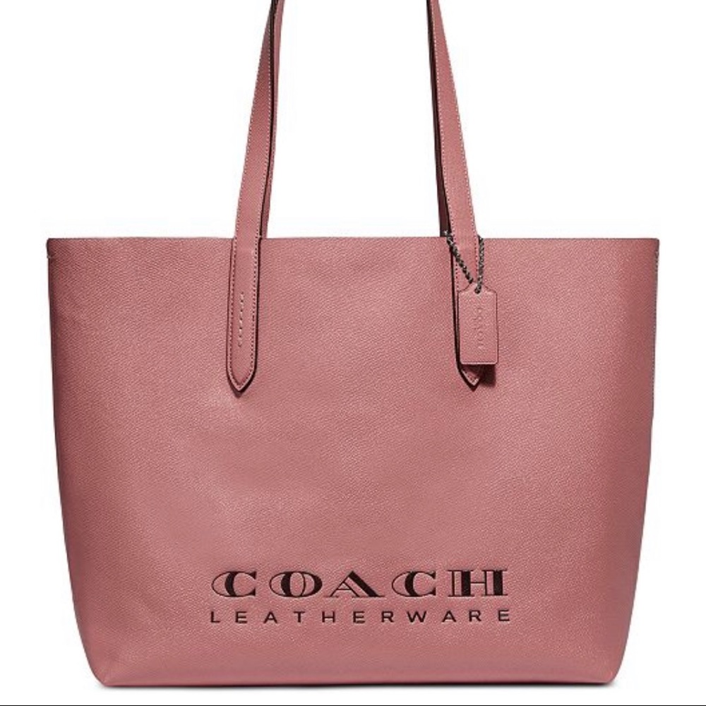 Coach Blush Highline Crossgrain Leather tote